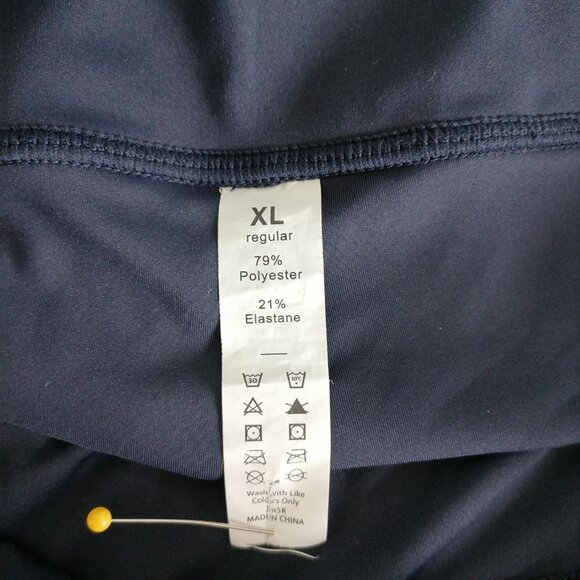 Unbranded Womens Navy High Rise Pull On Flared Leg Activewear Leggings Size XL - Picture 5 of 5
